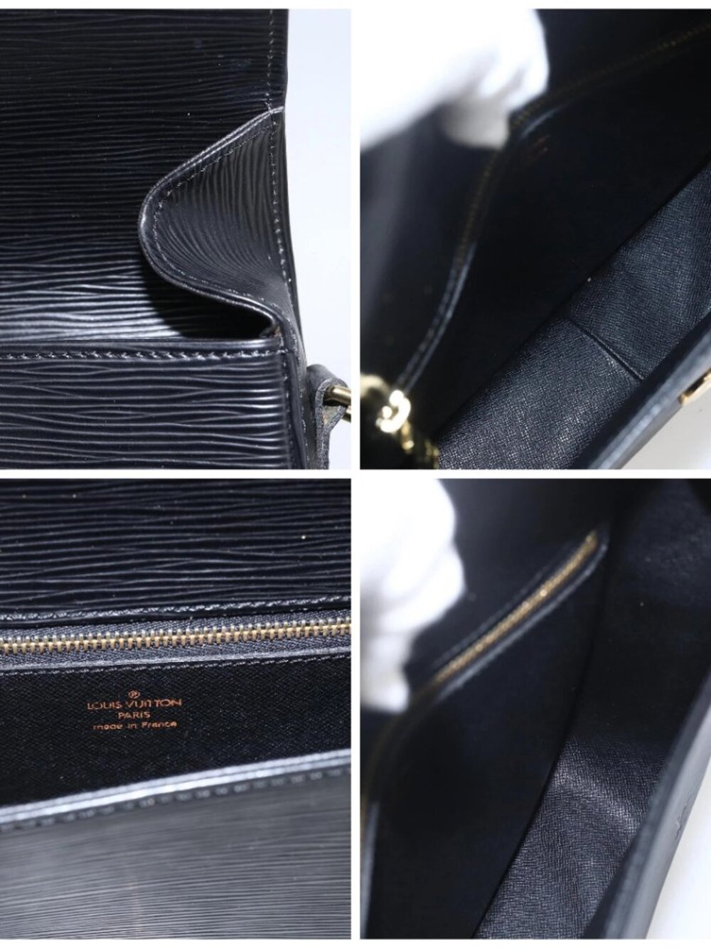 LOUIS VUITTON Epi Saint Cloud GM Shoulder Bag Black Noir - Picture 15 of 16